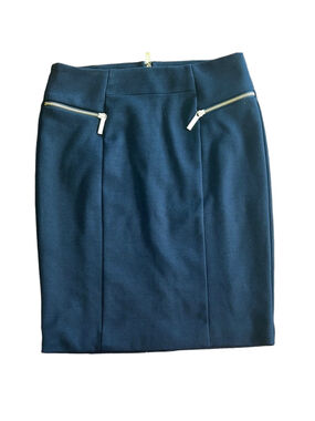 Michael Michael Kors: Navy Blue Skirt w/ Gold Accents: Size 4